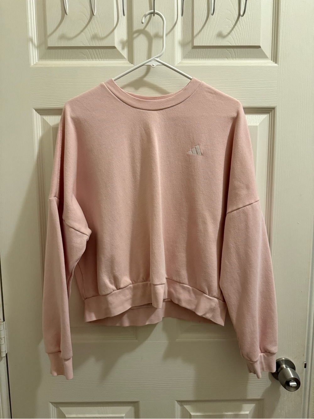 adidas Light Pink Crewneck Tee with Label